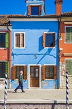 blue house in Burano