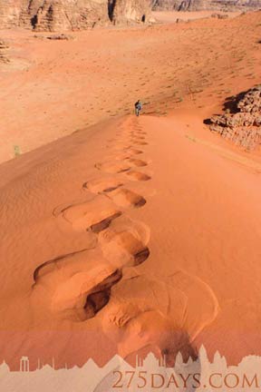 dune in wadi rum jordan