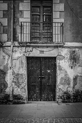 rustic door in Granada spain